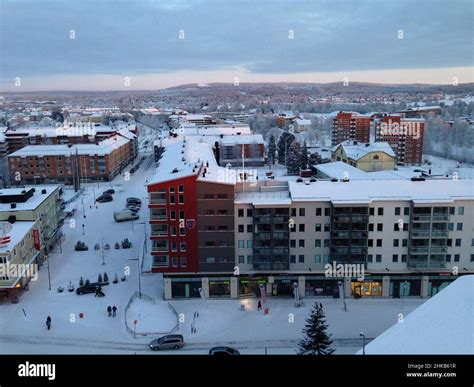 Boden, town in the north of Sweden, view above Stock Photo - Alamy