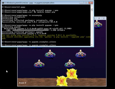 Windows pypy pygame build for testing.