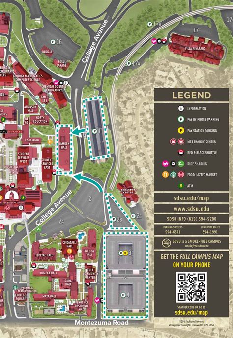 Sdsu Campus Map Printable