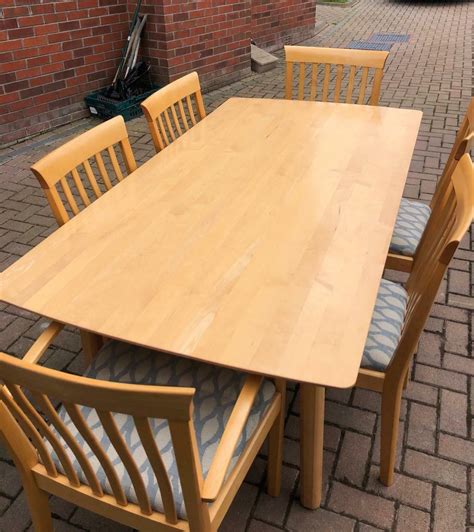 Solid Maple Dining Table & 6 Chairs | in Newtownards, County Down | Gumtree