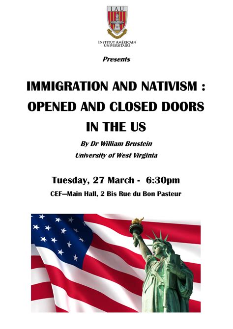 Aix Lecture on Immigration and Nativism in the US | aixcentric