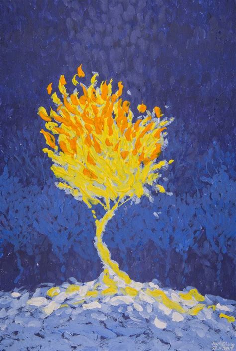 Burning Bush Painting by Paul Chong | Saatchi Art