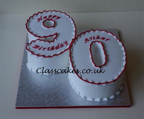 Number 90 Birthday cake in white and red | 90th birthday cakes, Cool birthday cakes, 80 birthday ...