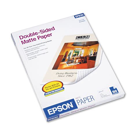 Epson Epson Premium Matte Presentation Paper, 45 lbs., 8-1/2 x 11, 50 ...