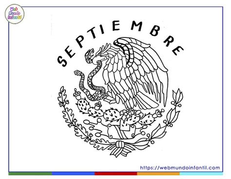 Escudo de México para Colorear e Imprimir