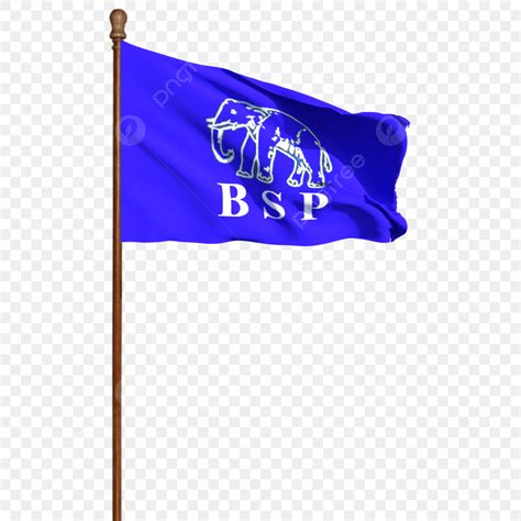 Flag Pole PNG Picture, Bahujan Samaj Party Flag With Pole, Bahujan ...