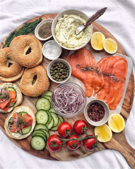 Smoked Salmon Bagel Brunch Board - Nourish & Tempt