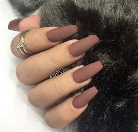 Brown Matte nails | Nail Ideas | Pinterest | Follow me, Manicures and Nailart