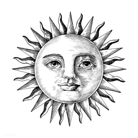 Hand drawn sun with face | premium image by rawpixel.com | Ilustração ...