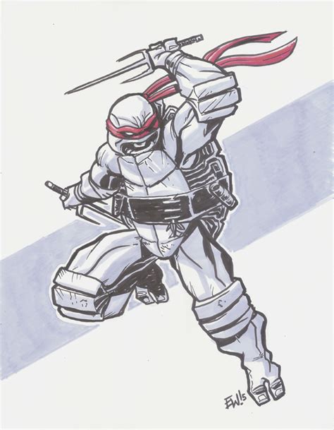 Raphael TMNT - Traditional Fan Art Commission | EryckWebbGraphics