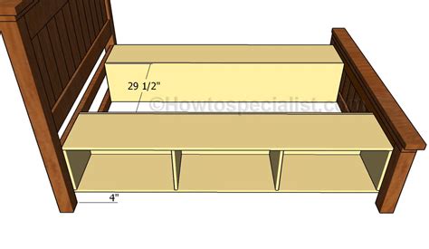 Queen size storage bed plans | HowToSpecialist - How to Build, Step by Step DIY Plans