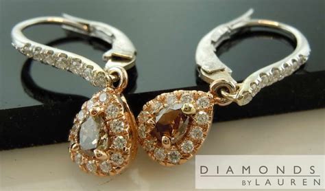 .69ctw Brown & Colorless Diamond Earrings