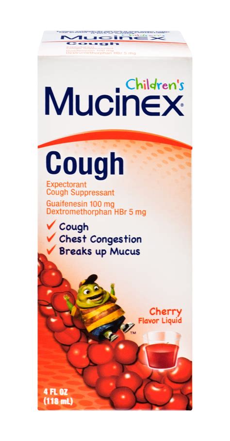 Mucinex Children's Cough Cherry Flavor Liquid - Shop Cough, Cold & Flu ...