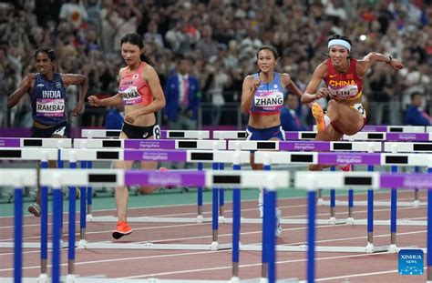 Highlights of women's 100m Hurdles Final of Athletics at 19th Asian Games-Xinhua