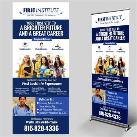 Design a pop up recruitment banner for First Institute Career Training ...