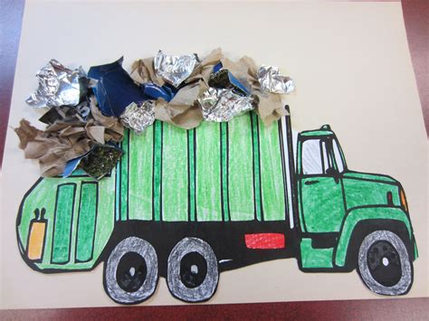 Garbage Truck: We printed a picture of a garbage truck on card stock ...