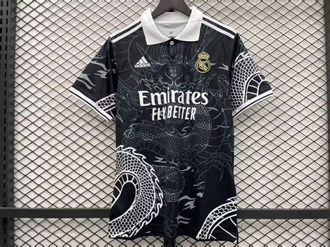 Real Madrid Black Dragon Jersey – Fan version – The Football Heritage