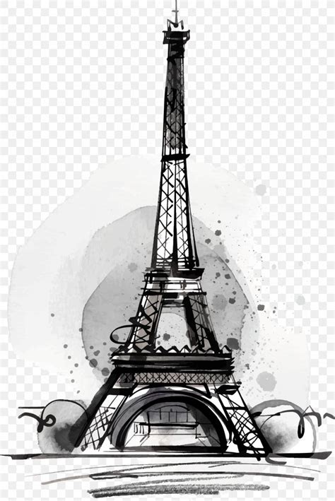 Eiffel Tower Drawing Illustration, PNG, 1092x1636px, Eiffel Tower, Art, Black And White, Drawing ...