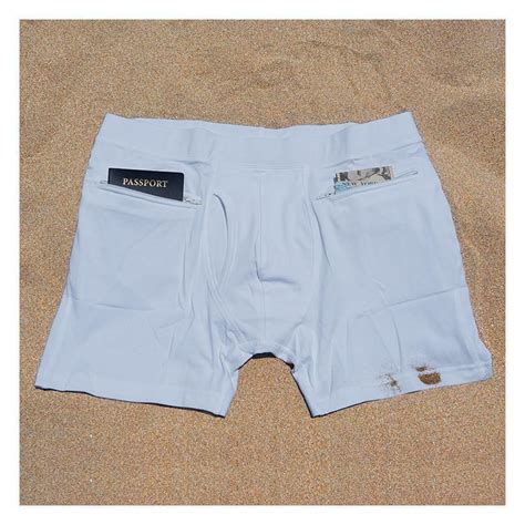 Men's underwear with hidden safety pockets - theft protection gear