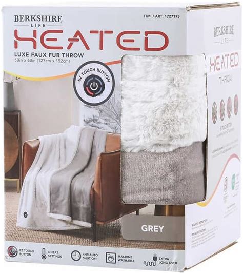 Amazon.com: Berkshire Life Heated Throw - 50 in X 60 in Electric ...