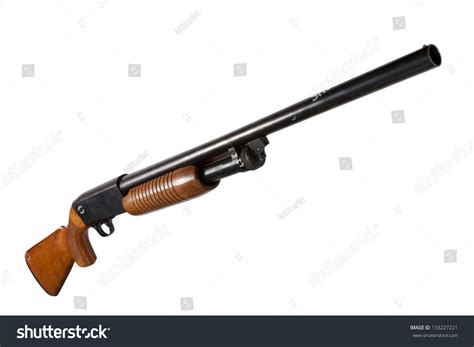 Pump Action Shotgun Isolated On White Stock Photo 133227221 - Shutterstock