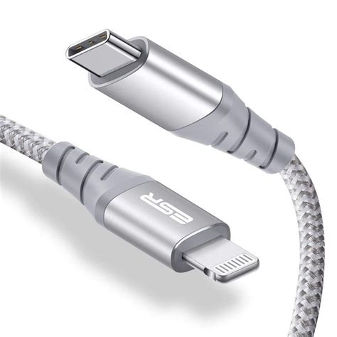 3 ft/1m MFi USB-C to Lightning PD Charging Cable - ESR