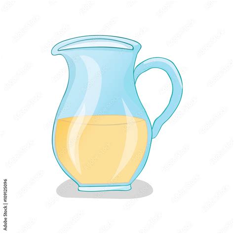 Vector glass jug in cartoon style Stock Vector | Adobe Stock