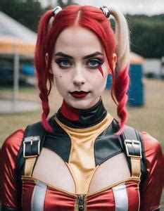 Harley Quinn Cosplay Fancy Dress. Face Swap. Insert Your Face ID:854525