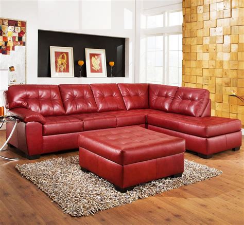 15 The Best Red Faux Leather Sectionals