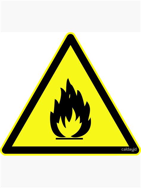 "Fire Hazard Symbol" Sticker by caldayjd | Redbubble