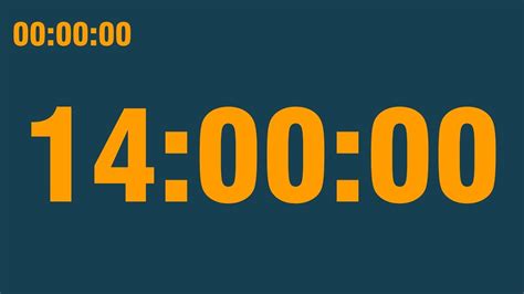 14 hour timer (play at 0.5x speed) (with end alarm, time elapsed and ...