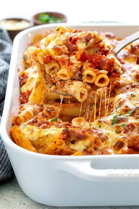 Baked Ziti with Meat Sauce - Jessica Gavin