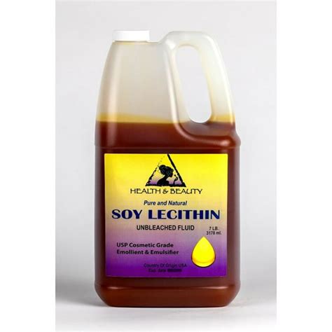 LECITHIN SOY UNBLEACHED FLUID LIQUID EMULSIFIER STABILIZER EMOLLIENT PURE 7 LB - Walmart.com ...