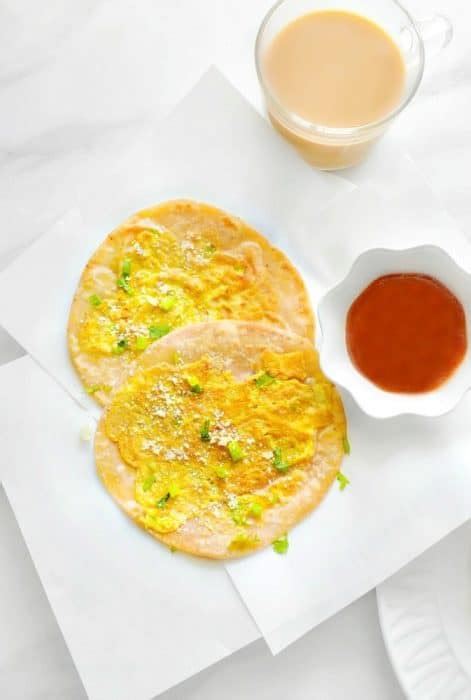 Anda Paratha - Egg Paratha (Egg Layered Indian Flatbread)