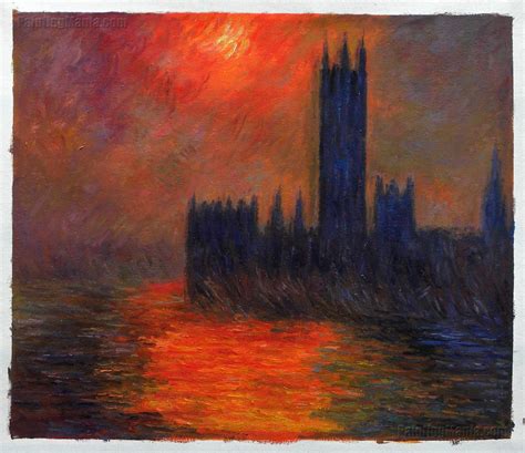 Houses of Parliament, Sunset - Claude Monet Paintings