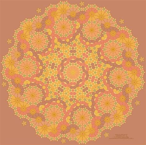 Millefiori Pentagon Willyne Hammerstein Quilt mandala - Mathewerkstatt ...