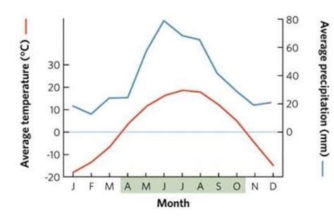 Temperate Grassland Climate Graph