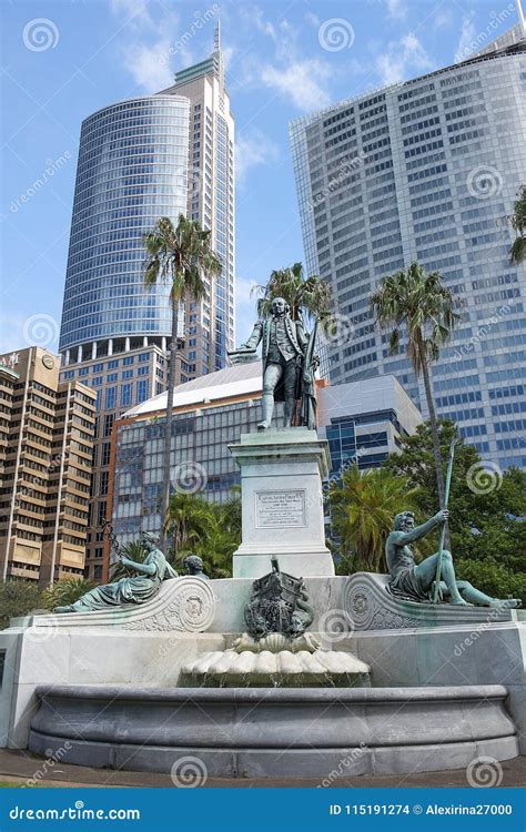 Statue of Arthur Phillip in the Botanic Gardens, Sydney, Australia Editorial Stock Image - Image ...