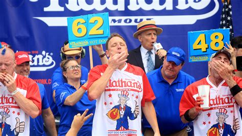 Joey Chestnut and Miki Sudo Win Nathan’s Famous Hot Dog Eating Contest - The New York Times