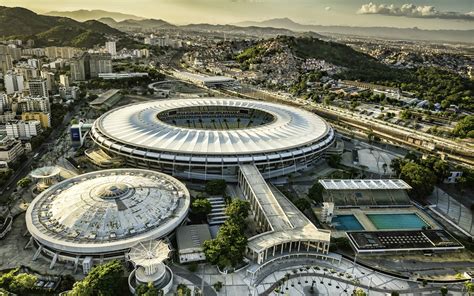 Download wallpapers Maracana, 4k, aerial view, cityscapes, HDR, Estadio Jornalista Mario Filho ...