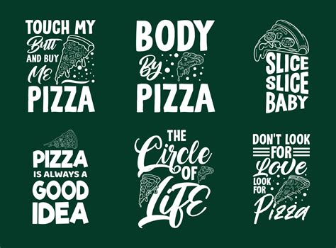 PIzza typography quotes or slogan set for t shirt and merchandise 4300997 Vector Art at Vecteezy