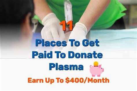 11 Places to Get Paid to Donate Plasma Near Me – earn up to $400 per MONTH or $25 per HOUR ...