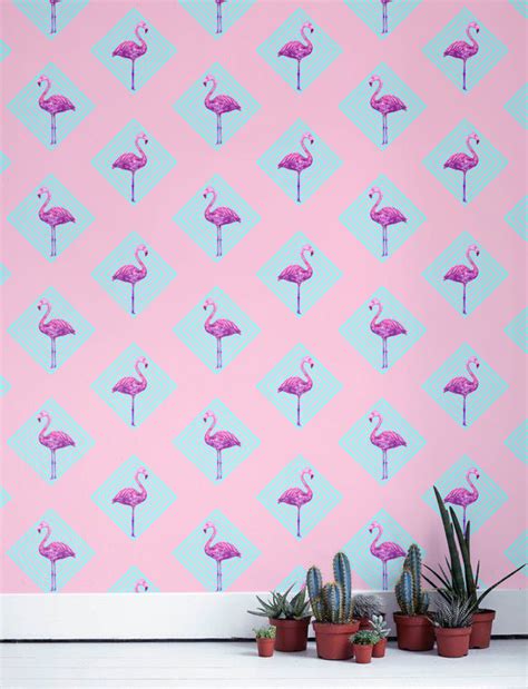 Vibrant Pink Flamingo Wallpaper – Adorable Home