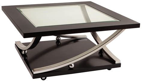 Standard Furniture Melrose Square Glass Top Cocktail Table with Casters | Knight Furniture ...