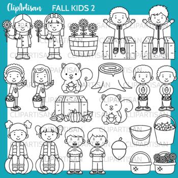 Fall Kids Clip Art 2 by ClipArtisan | Teachers Pay Teachers