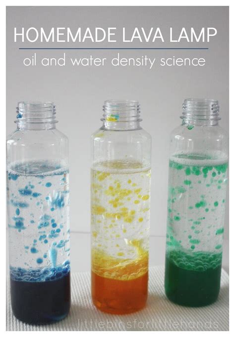 Lava Lamp Water Oil Density Science and Chemical Reaction