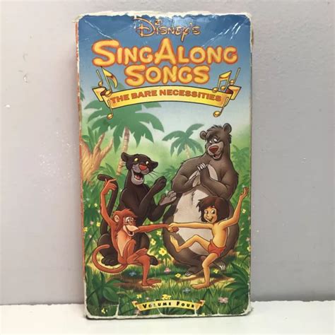 DISNEY SING ALONG Songs The Jungle Book Bare Necessities Used VHS Video ...