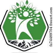 Free art print of Human tree roots vector logo design. Tree and human vector logo design ...