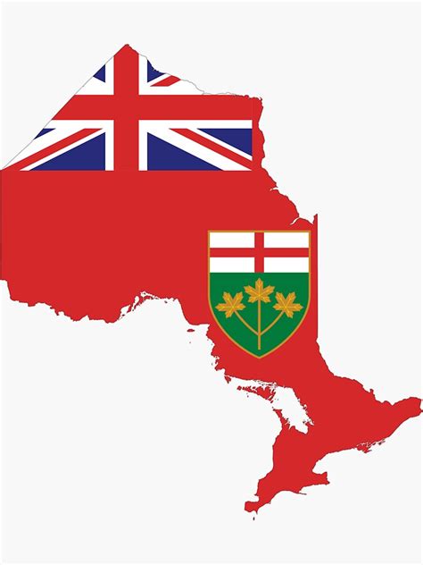 "Ontario Flag Map " Sticker for Sale by abbeyz71 | Redbubble