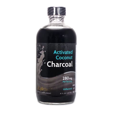 Activated Coconut Charcoal Unflavored Liquid By Lifetime - 8 Ounces ...